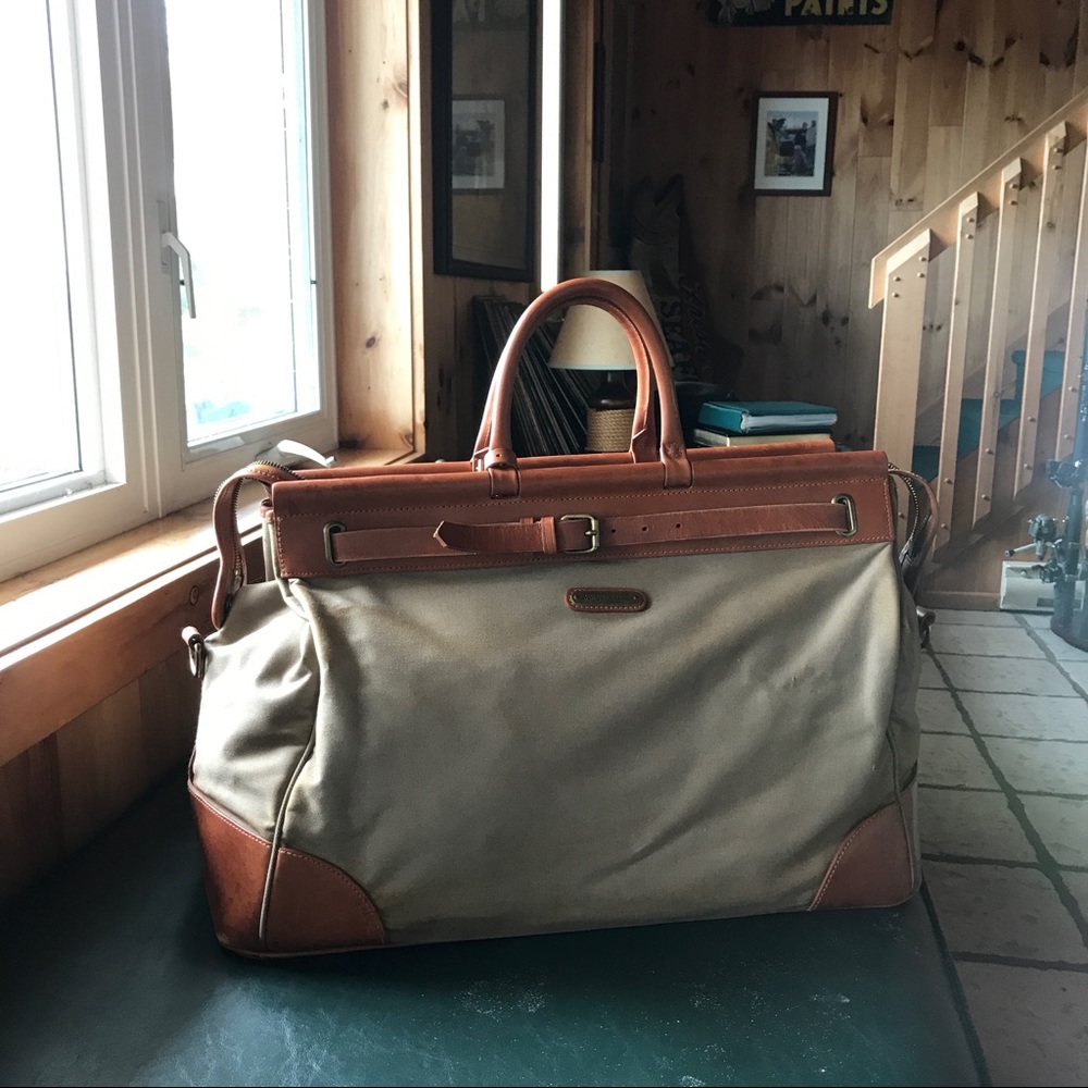 Polo Ralph Lauren Vintage Canvas Leather Weekender